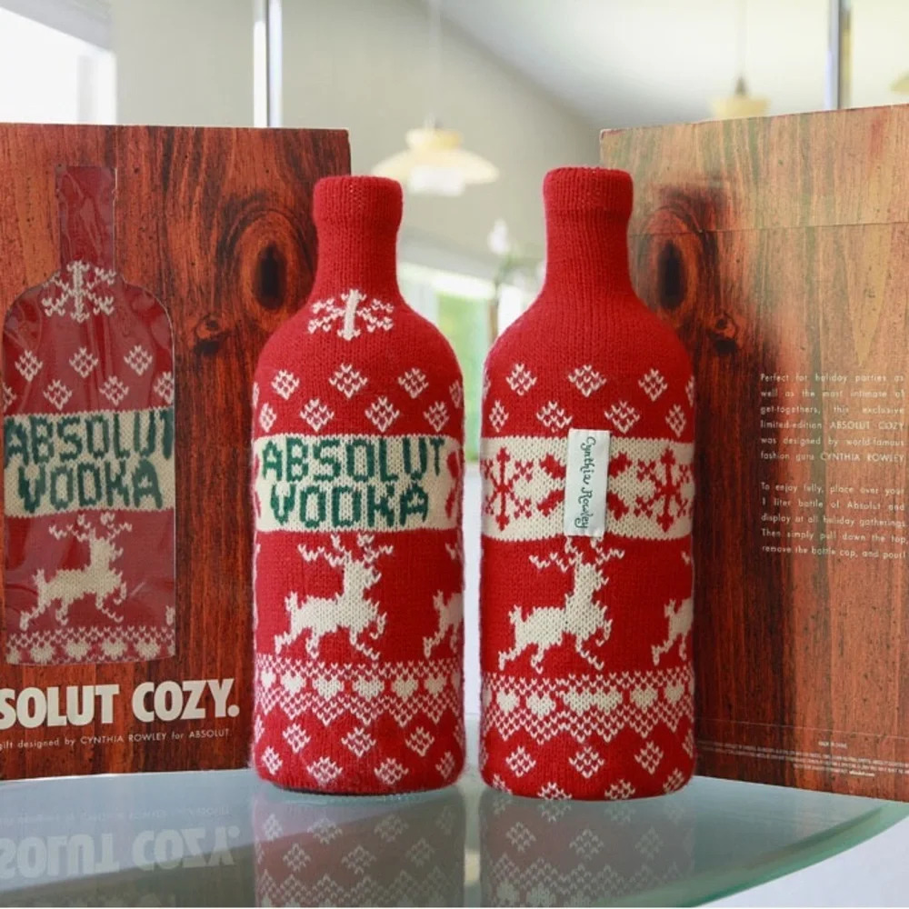 Absolut Vodka Knit Cozy by Cynthia Rowley, Limited Edition, Vintage